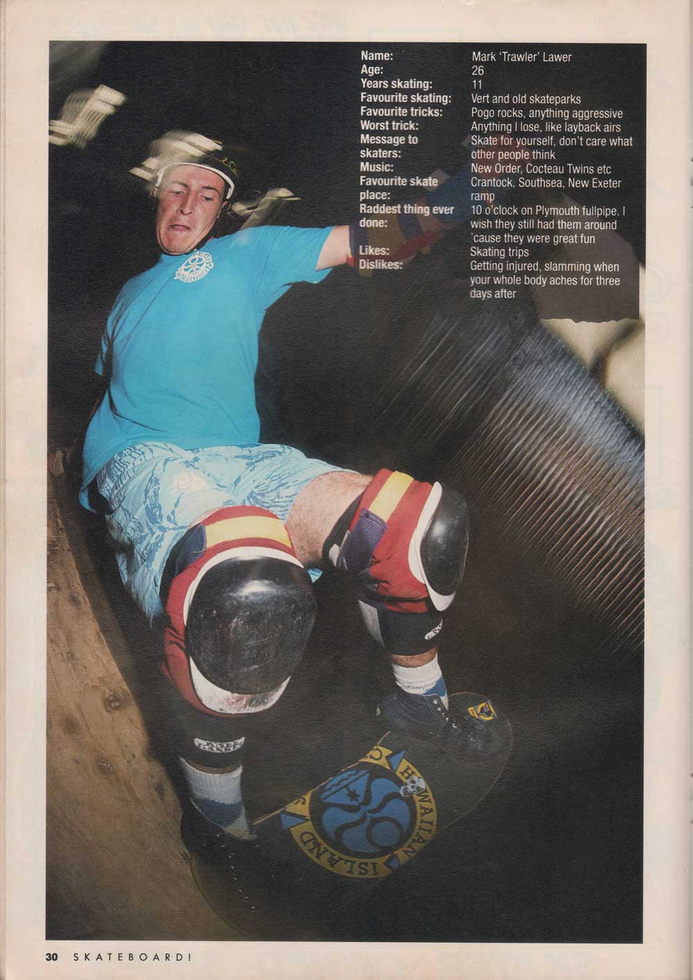 Skateboard April 1989 Mark Lawer